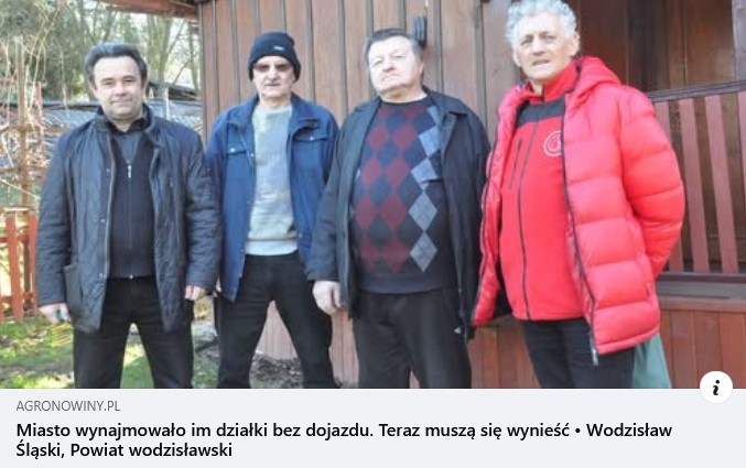 działkowicze wyrzuceni wodzisław
