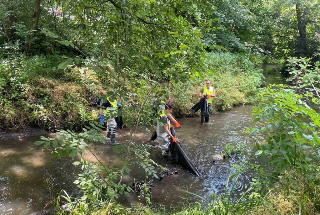 leśnica wodzisław śląski sprzątanie rzeki 07 2025
